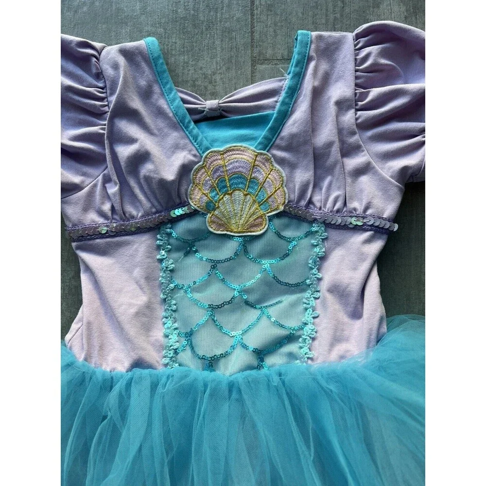 Los Angeles Boutique Tutu Leotard Dance Dress Up Party Outfit Mermaid Sequin 4-5